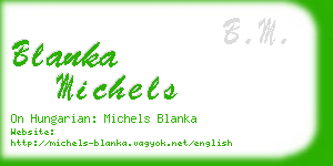 blanka michels business card